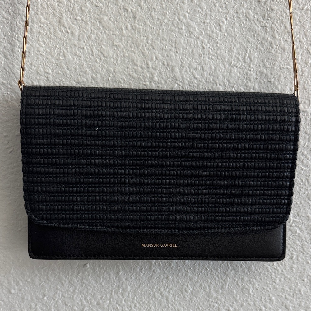 Mansur Gavriel Black Textured Mini Bag